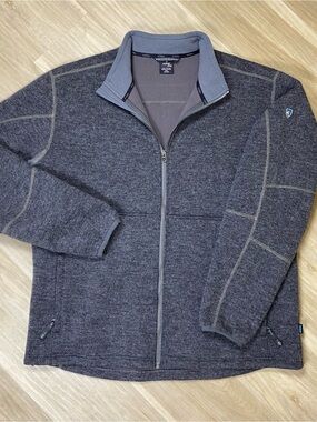 Kuhl Fleece Jacket Mens XXL Grey Full Zip Sweater SweaterKore ThermoKore